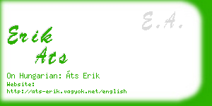 erik ats business card